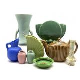 Vintage Ceramic Vases, Teapot, Ashtray, and More
