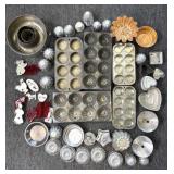 Vintage Metal Molds, Baking Pans, Cookie Cutters,