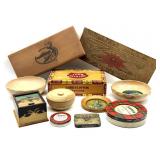Vintage Wood and Cardboard Cigar Boxes, Vintage