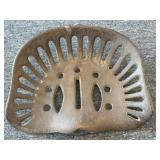 Antique Cast Iron Tractor Seat 15.5" x 12"