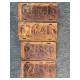 (2) 1941 Nebraska License Plate Sets