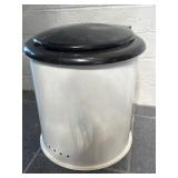 Vintage Metal Travel Commode 15" Tall- crack