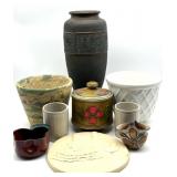 Pottery Vases, Planters, Musical Lidded Ceramic