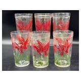 (6) Vintage Anchor Hocking Duck Glass Cups 5.5"