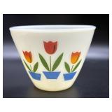 Vintage Fire King Tulip Milk Glass Mixing Bowl