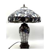 Stained Glass Lamp with Matching Shade 24'