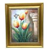Tulips Painting in Frame 11' x 13'