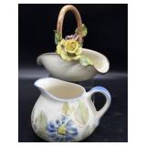 Hand-Painted in Portugal Pitcher and Vintage