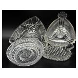 (4) Vintage Crystal and Glass Trinket and Candy