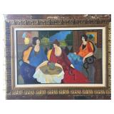 'Chatting with Friends' by Itzchak Tarkay