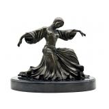 Chiparus Woman Dancer Bronze Sculpture on Stone
