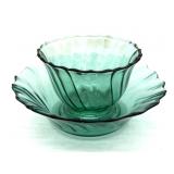 Vintage Ultramarine Swirl Jeanette Glass Cup and