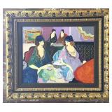 'Sisters at Tea' by Itzchak Tarkay Serigraph with