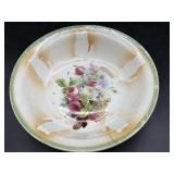 Antique Owl Stencil and Floral Design Porcelain