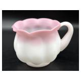 Fenton Rosalene Satin Pink and White Melon