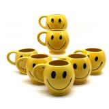 Vintage Smiley Face McCoy Pottery Mugs 3.75'-