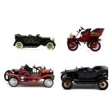 (4) Metal and Plastic Models of Antique Cars 5'