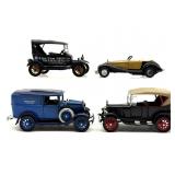 (4) Metal and Plastic Models of Antique Cars 5'