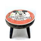 Vintage Mickey Mouse Clubhouse Stool with Wood