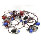 Vintage Christmas Lights with Foil Reflectors -