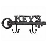 Cast Iron 'Keys' Wall Mount Key Rack 13' x 5'
