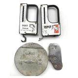 Vintage Leader Box Bait Tin, Vintage Fish Scales,