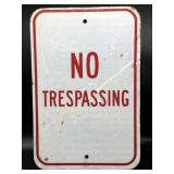 No Trespassing Metal Sign 12' x 18'