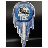 Kodiak Ice Tobacco Metal Thermometer Sign 21' x