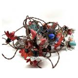 Vintage Christmas Lights with Foil Reflectors -
