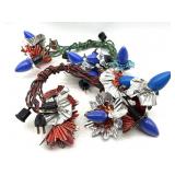 Vintage Christmas Lights with Foil Reflectors
