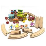 Sesame Street Wood Train Cars, Track, and