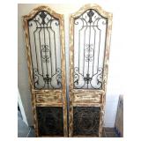 (2) Decorative Wood and Metal Panels 19.5' x 72'