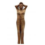 Vintage Carved Wood Lady Nutcracker 13'
