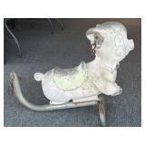 Vintage Cast Aluminum Pig Gametime Inc Saddle