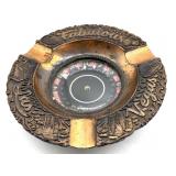 Vintage Las Vegas Ashtray with Spinning Roulette