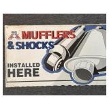 Big A Mufflers and Shocks Metal Sign 31' x 18.5'