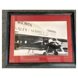 Wichita Sales and Service Airplane Print in Frame