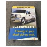 Shell Rotella T Metal Sign with Base to Stand