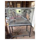 Aquarium with Lizard Lounge Holes on Stand