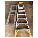 Werner Fiberglass Ladder 8ï¿½ and Wood Dolly 66ï¿½ x