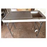Folding Camp Table Sink 45ï¿½ x 23ï¿½ x 37ï¿½