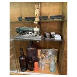 Antique Glass Bottles, Train Telephone, and More