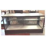 Antique Wood and Glass Showcase Display Cabinet