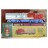 Vintage Metal and Plastic Santa Fe Toy