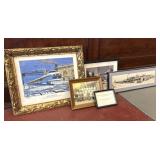 (4) Railroad Prints & Framed Photos 24"  Smaller
