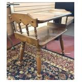 Vintage Two-Tier Wood Side Table- 24" x 14" x