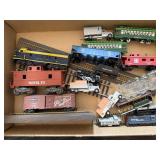 Vintage Glass Train Candy Container, Plastic Toy