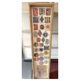 Metal Railroad Emblem Collection In Display