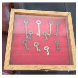 Railroad Keys in Display Case