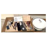Pens, Pencils, War Ration Book, Hobo Joe Plates &